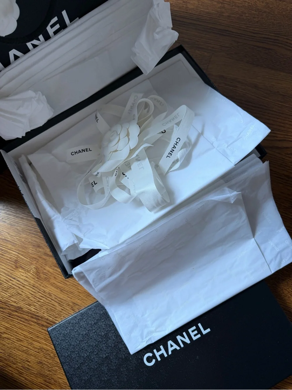 CHANEL Black Woven Slingback Flats 37